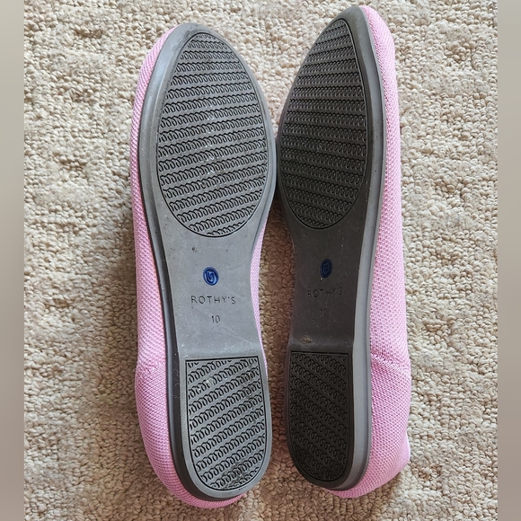 Rothy’s The Round Flat Pink Begonia Round Toe Knit Ballet Flats womens 10 euc - Picture 7 of 8